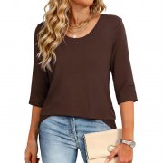 Crewhpo Damen T-Shirt mit 3/4 Arm f&uuml;r 12,99&euro;