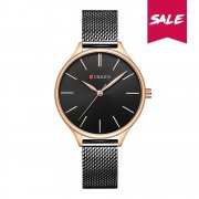 CURREN Damen Quartz Uhr,Ultra D&uuml;nne Analoge Quarz Edelstahl Armbanduhr