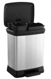 Curver Deco Bin Duo Abfalleimer 10L+18L Metalloptik bei Top12 f&uuml;r 29,24 Euro