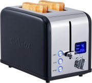 CUSIMAX 2 Scheiben Edelstahl Toaster mit LED-Anzeige und 6 Br&auml;unungsstufen