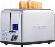 CUSIMAX 2 Scheiben Edelstahl Toaster mit &uuml;bersichtlicher LED-Anzeige
