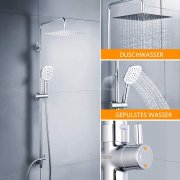 Dalmo DBWF01XS 2-Funktionen Edelstahl Duschsystem
