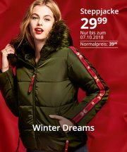 Damen Steppjacke bei Takko f&uuml;r 34,98&euro; statt 44,98&euro;