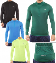 DANISH ENDURANCE nachhaltige Langarm Fahrrad- und Laufshirts mit R&uuml;ckentasche in 4 Farben