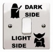 Dark side/light side Lichtschalter-Sticker bei Gearbest f&uuml;r 0,56&euro;