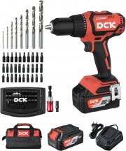 DCK Akkubohrschrauber, 20V mit 4,0Ah Akku und Schnellladeger&auml;t, 13mm Schnellspannfutter
