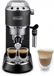 De'Longhi EC 685.B Dedica Siebtr&auml;ger-Espressomaschine mit professioneller Milchaufsch&auml;umd&uuml;se
