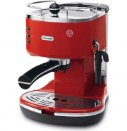 De'Longhi ECO 311.R Icona Vintage Siebtr&auml;ger Kaffeemaschine mit Aufsch&auml;umd&uuml;se