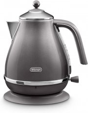 De'Longhi Icona Vintage KBOT2001.GY - 1,7 Liter Edelstahl Wasserkocher im Retro Look