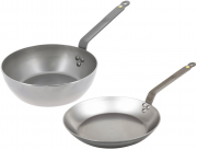 DeBuyer 5614.28 Eisenpfanne 28 cm + DeBuyer 5610.28 Mineral B Element Bratpfanne 28 cm