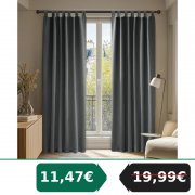 Deconovo Verdunkelungsvorh&auml;nge dunkelgrau f&uuml;r 11,47&euro;