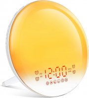 Defurhome Wake Up Licht Lichtwecker mit Radio und 7 Farben Sonnenaufgang Simulation