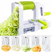 Deik Gem&uuml;senudeln Spiralschneider mit 5 rostfreiem Stahl Klingen 9,99&euro; (50% Rabatt)