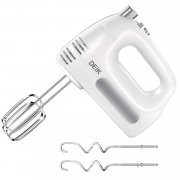 Deik Handmixer mit 6 Geschwindigkeitsstufen, 2 R&uuml;hrbesen und 2 Knethaken