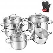 Deik Topf set 5-teilig,Ofenhandschuhe als Geschenk f&uuml;r 59,98&euro;