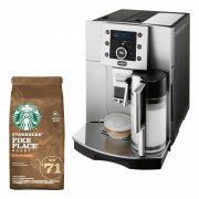 DeLonghi ESAM 5500.S Perfecta Kaffeevollautomat inkl. Starbucks Kaffeebohnen Pike Place Roast