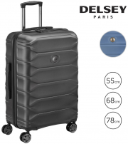 Delsey Meteor Hartschalen-Trolley 68 cm (auch andere Gr&ouml;&szlig;en) in schwarz oder blau