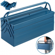 Deuba Stahl Werkzeugkoffer Blau 53x20x20cm