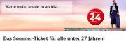 Deutsche Bahn Sommer-Ticket: 4x durch ganz Deutschland ab 19&euro; pro Fahrt &ndash; nur f&uuml;r alle unter 27