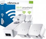 devolo dLAN 550 WiFi Powerline Network Kit (9624) 500 Mbit/s, 3 Adapter im Set, 1x LAN