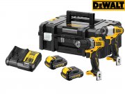 DeWalt DCK2110L2T b&uuml;rstenloser Bohrer + Schlagschrauber inkl. 2 x 3 A Akku und XR-Multiladeger&auml;t