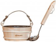 Dewello Sauna-Aufgussset 2-teilig mit 3 Liter Saunaeimer und Saunakelle