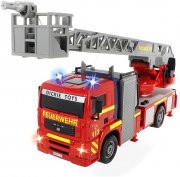 Dickie 203715001 Toys City Fire Engine Feuerwehrauto mit manueller Wasserspritze, Licht & Sound