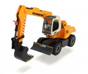 Dickie Toys Excavator, Bagger mit batteriebetriebenem Schaufelarm, 32 cm