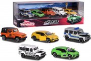 DICKIE TOYS Majorette SUV 5er-Geschenkset Spielzeugautos mit Freilauf aus Metall