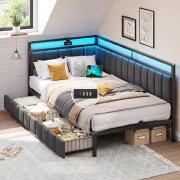 DICTAC Polsterbett 90x200 mit LED & USB f&uuml;r 102,44&euro;