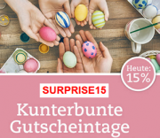 Die kunterbunten Gutscheintage bei Thalia setzen ihr Reise heute mit 15% Rabatt fort 