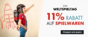 Dienstagsangebot im Galeria Kaufhof Online-Shop mit 11% Rabatt auf Spielwaren