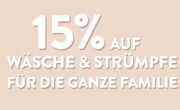 Dienstagsangebot im Galeria Kaufhof Online-Shop mit 15% Rabatt auf W&auml;sche & Str&uuml;mpfe