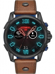 Diesel Touchscreen Smartwatch and Activity Tracker Full Guard 2.5 Black Leather