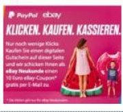 Digitalen Gutschein kaufen, 10&euro;ebay coupon erhalten, EBAY NEUKUNDEN