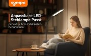 dimmbare LED Stehlampe mit Schwanenhals von Sympa