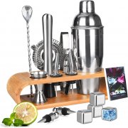 DINOKA Cocktail Shaker Edelstahl Set 18-Teilig