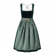 DirndlStern Dirndl in Gr&uuml;n - Samtrock Midi f&uuml;r 89,99&euro; bei Amazon