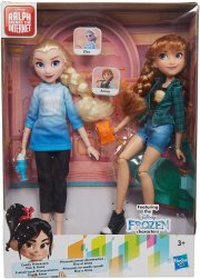 Disney Prinzessinnen Comfy Squad Elsa und Anna Puppen mit Freizeit-Outfit und Zubeh&ouml;r