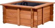 Dobar Square 120 Liter Hochteich aus robustem Holz inkl. Teichfolie