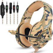 Docooler &lrm; K1-B CAMO Camouflage Gaming Headset f&uuml;r PC, Laptop, PS4, Xbox One, Nintendo