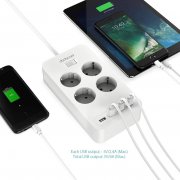 dodocool 4 Fach schaltbare Steckdosenleiste mit 4 USB f&uuml;r 16.79&euro; statt 23.99&euro;