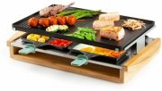 Domo Bamboo D09246G Raclette f&uuml;r bis zu 8 Personen