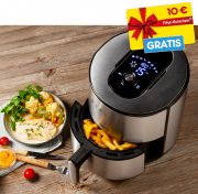 Domo DO530FR - 4 Liter Edelstahl Hei&szlig;luftfritteuse + 10 &euro; Filial-Gutschein