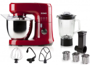 Domo DO9145KR K&uuml;chenmaschine mit 4,5 l Edelstahl-R&uuml;hrsch&uuml;ssel, Mixer und vielseitigen Zubeh&ouml;r