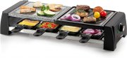 DOMO DO9190G Raclette mit Steingrill und Grillplatte f&uuml;r bis zu 8 Personen