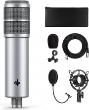 Donner Dynamisches Mikrofon Kit mit Stativ, Schockhalterung und Windschutz