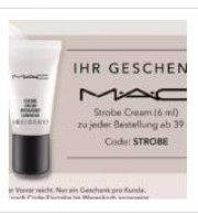 Douglas ab 39&euro; MAC Strobe Cream geschenkt