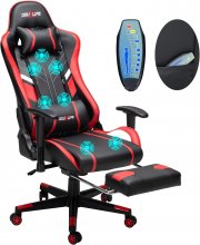 Douxlife Racing Ergonomischer Gaming Stuhl mit 7 Punkt Massage bis 150kg belastbar