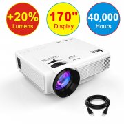 DR.Q (2018) Beamer + 20% Lumen Beamer mit 170" Display, 40000 Stunden, Videoprojektor 1080P